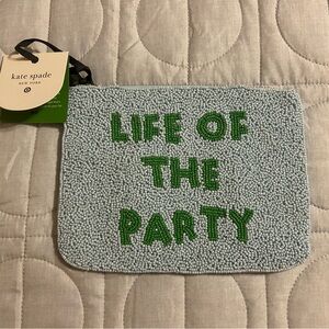 Kate Spade Target Life of the Party Blue and Green clutch